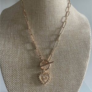 Gold plated Heart Pendant Necklace